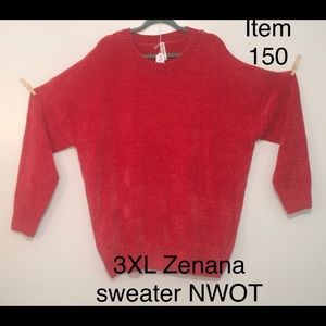 3X Zenana Red Sweater. NWOT